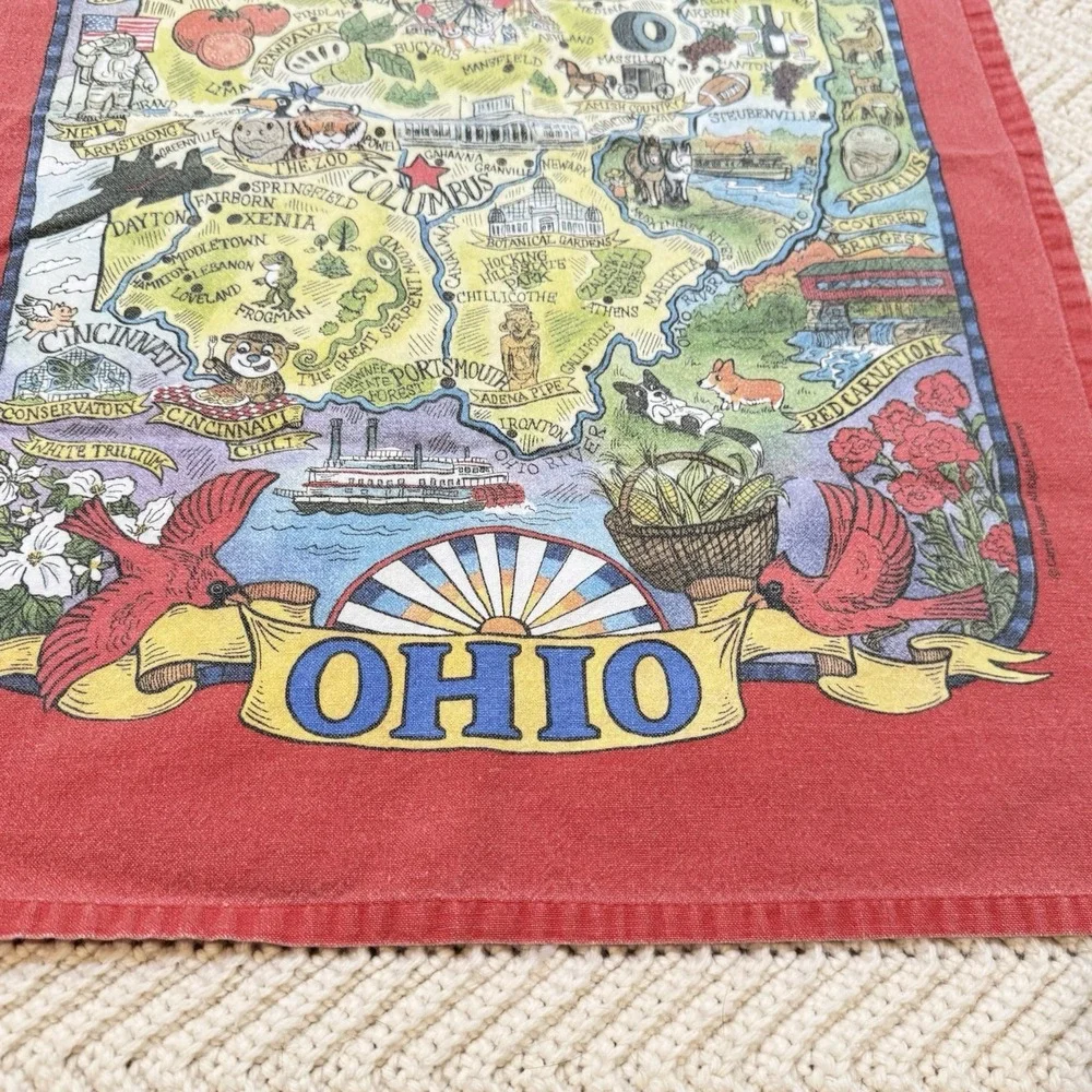 Kay Dee Designs Ohio The Buckeye State Poster Style Tea Towel‎ Hanging Decor